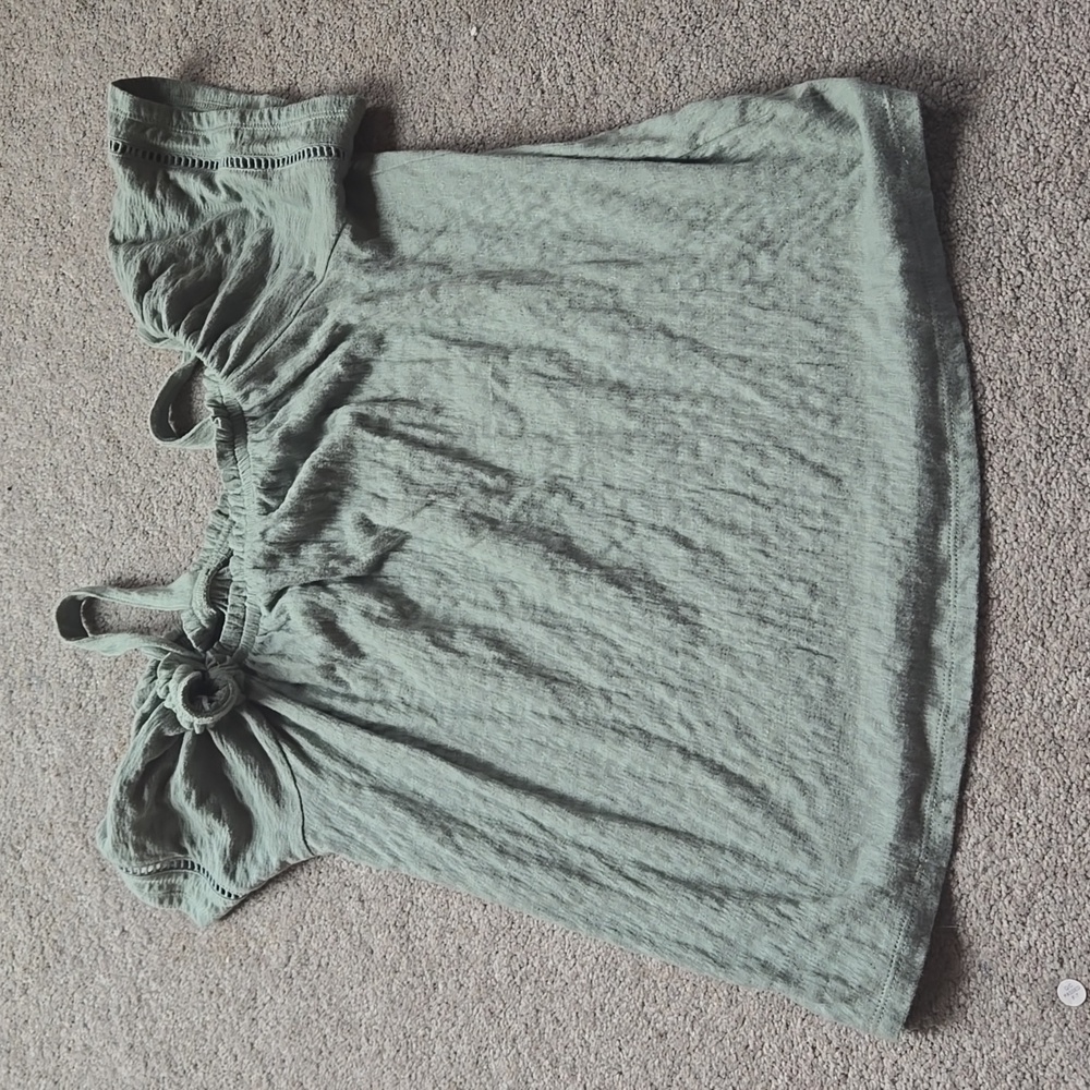 Green off the shoulders top